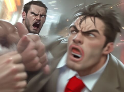 far left protesters far right