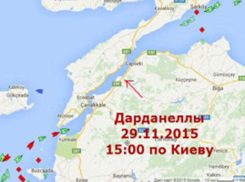 Russian ships in a holding pattern in the Mediterranean and Caspian Sea after being denied entry through the Dardanelles.