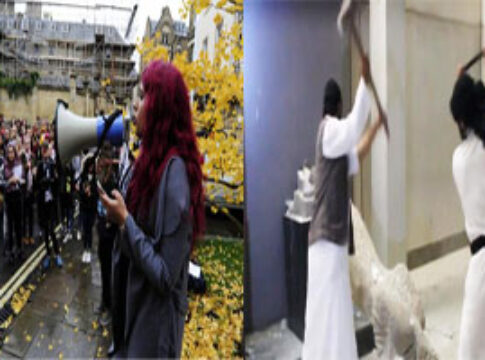 rhodes oxford protesters - ISIS