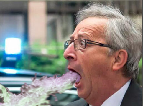 juncker projectile vomit