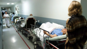 nhs corridor patients