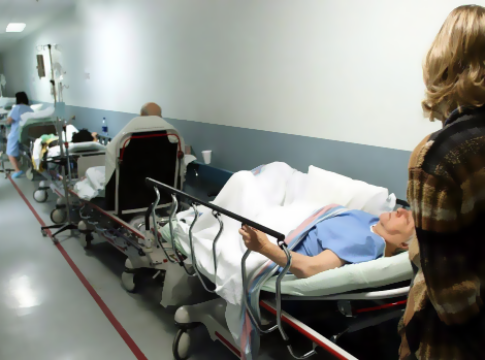 nhs corridor patients