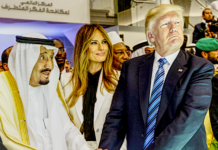 Donald Trump Saudi Arabia King political satire