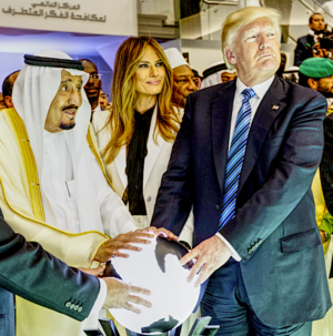 Donald Trump Saudi Arabia King political satire