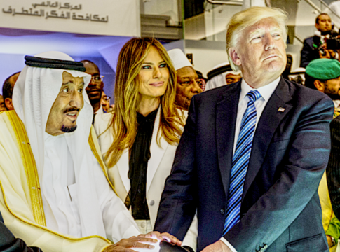 Donald Trump Saudi Arabia King political satire
