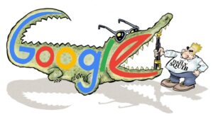 google vs daily squib satire cartoon