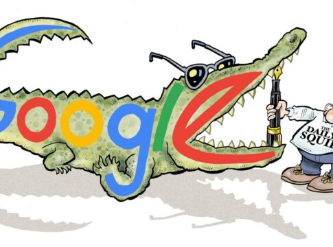 google vs daily squib satire cartoon
