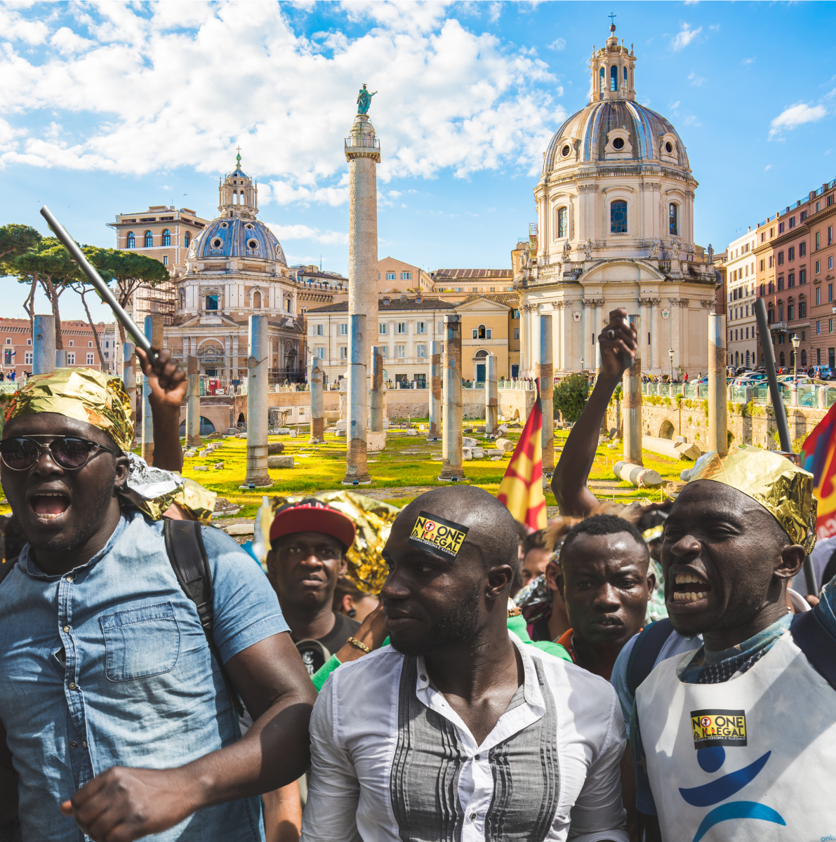 EU Angry African Illegal Immigrants, Rome Depositphotos_170368544_l-2015