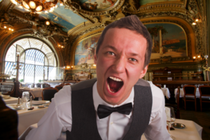 french waiter restaurant