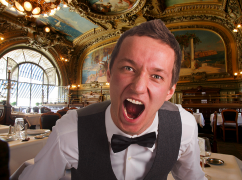 french waiter restaurant