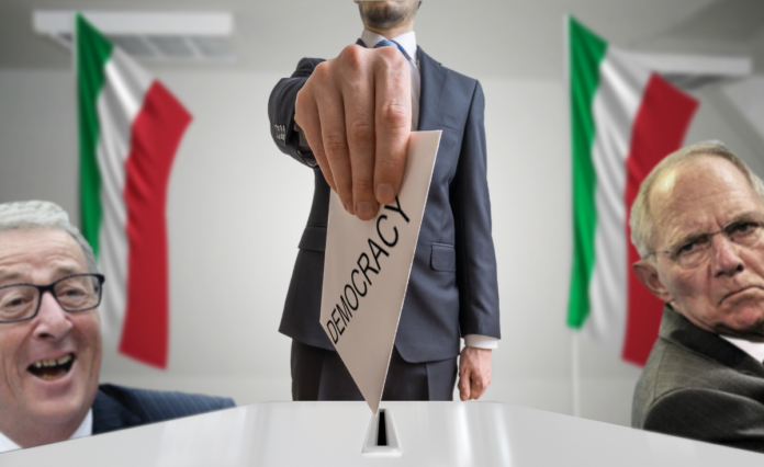 EU DESTROYS Italian democratic election