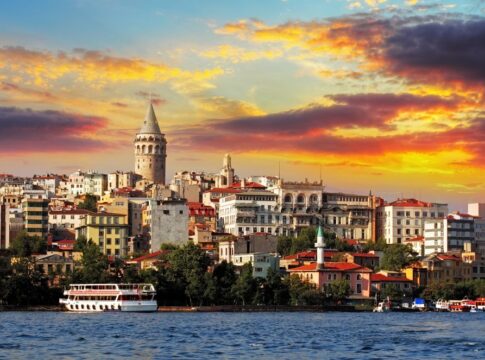 Istanbul at sunset - Galata district, Turkey