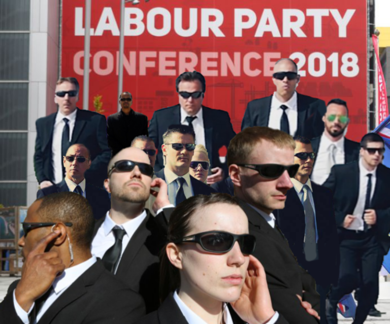 Bodyguard Extravaganza at Labour Conference for Jewish MP