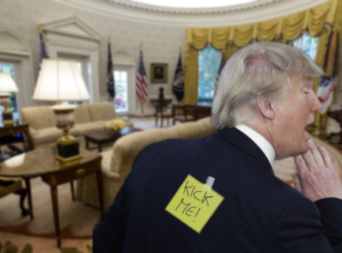 kick me trump oval office