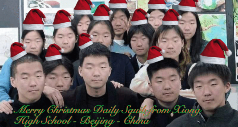 Thank You For this Very Special Christmas Card From Our Chinese Fans
