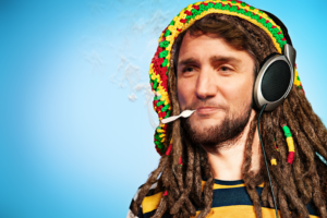 Justin Trudeau Rasta Man political satire