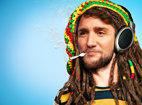 Justin Trudeau Rasta Man political satire