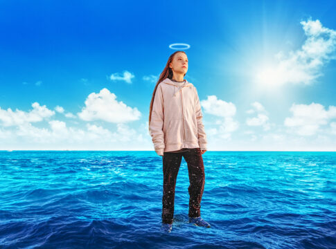 Greta Thunberg walking across Atlantic Ocean
