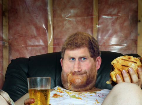 Couch potato prince harry bloat