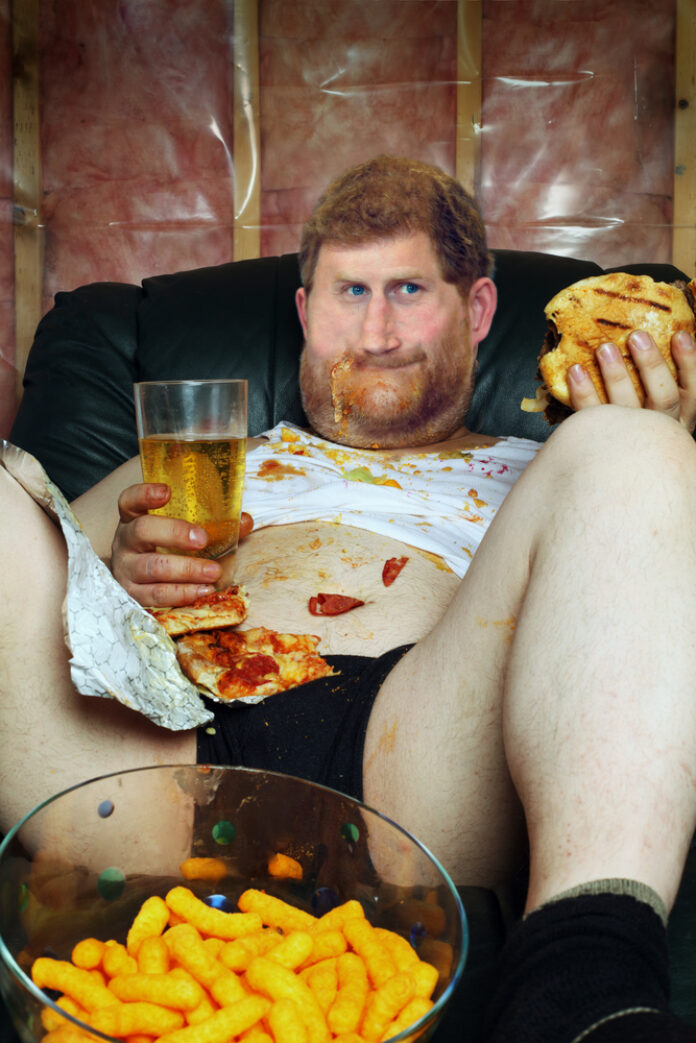Couch potato prince harry bloat