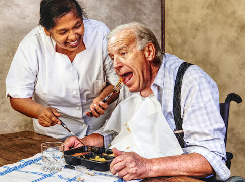 Joe Biden eating his mush