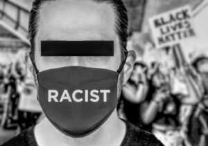 RACIST BLACK MASK WHITE PERSON