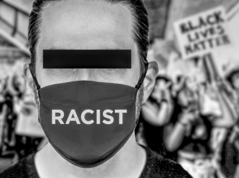 RACIST BLACK MASK WHITE PERSON