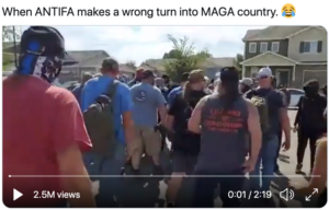 ANTIFA wrong turn MAGA country