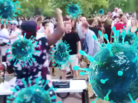 virus enjoys end of lockdown party