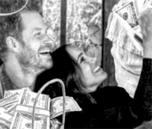 meghan harry money bags
