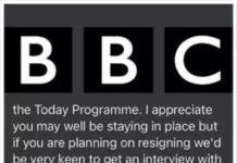 bbc resignation text