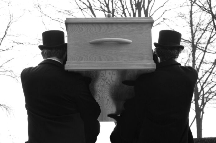 liz truss funeral coffin
