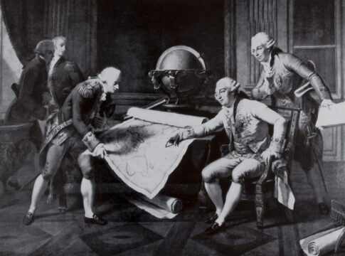 Louis XVI giving Laperouse his instructions on 29 June 1785