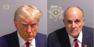 republican politics banned - trump-giuliani mugshot criminalised