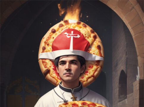 Bishop Diavola pizza religion