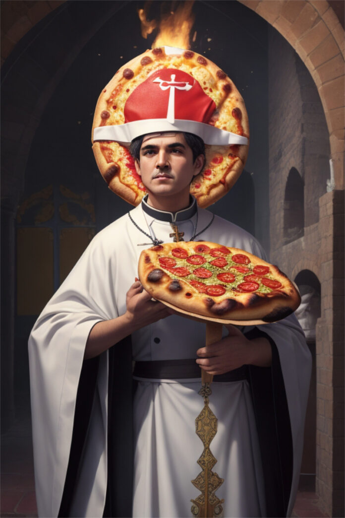 Bishop Diavola pizza religion