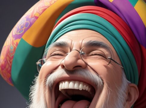Iranian cleric laughing