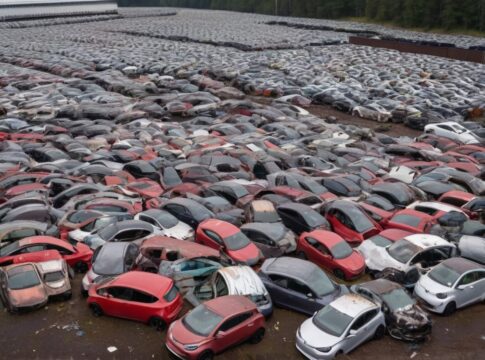 thousands_of_electric_cars_dumped_in_a_junk_yard_1 electric vehicle