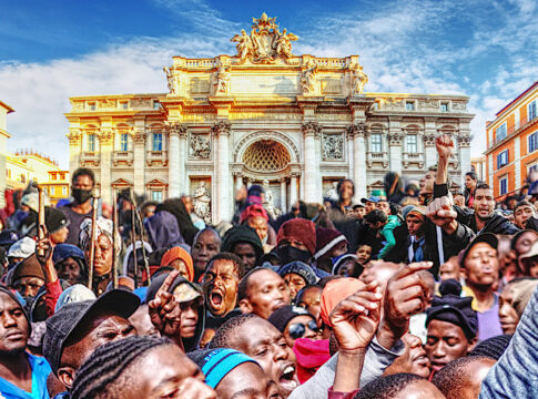 Trevi Fountain, rome, Italy. immigration ruined Europe