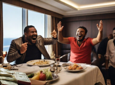 migrants celebrate in uk 4 star asylum hotel
