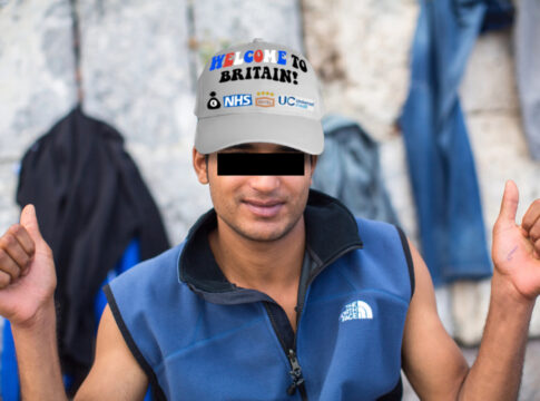 welcome to britain cap for migrants