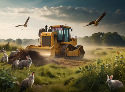 labour bulldozer houses over countryside bulldoze over britain's wildlife british farms British farmers