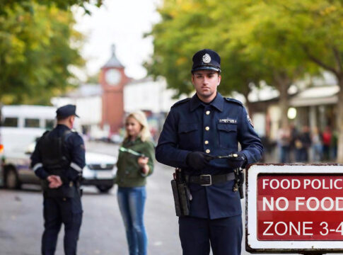 FOOD POLICE QUESTION WOMAN ban eating in restaurants