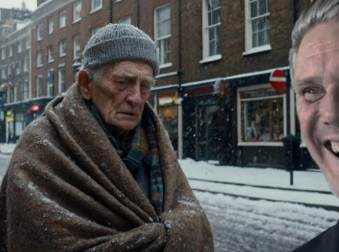 pensioner made homeless Labour Party keir starmer.- teeth Freezing This Christmas