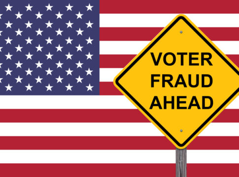 Voter Fraud Ahead Warning Sign election control technique