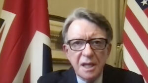 LORD MANDY PETER MANDELSON GROVELLING APOLOGY TO TRUMP kisses the Trump ringpiece