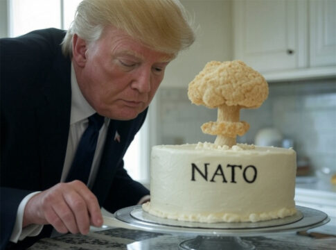 trump icing on the cake NATO