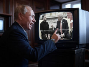 putin laughing zelenskyy trump white house 2