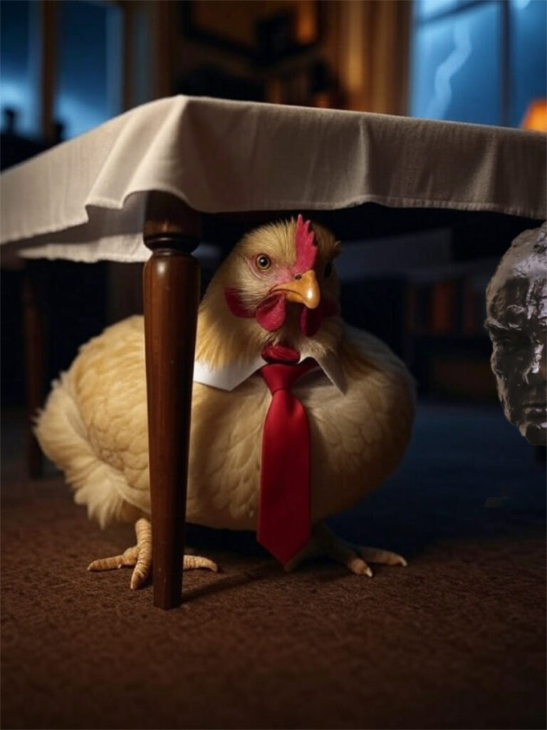 Operation Cowering Chicken: Why is Trump Chickening Out?