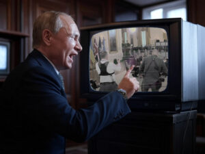 putin-laughing-western-back-slapping-ukraine conference back slapping western idiots